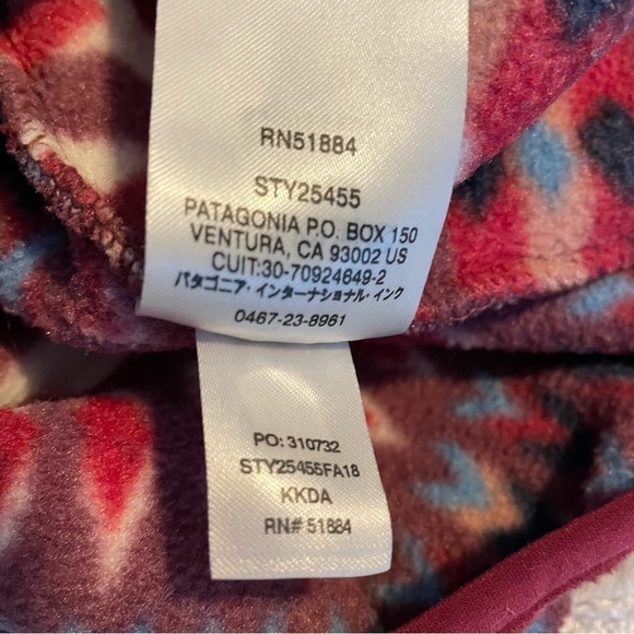 Patagonia SMALL Synchilla Snap T Fleece Pullover Kuta Klash Jacket Tribal rare - Picture 8 of 8